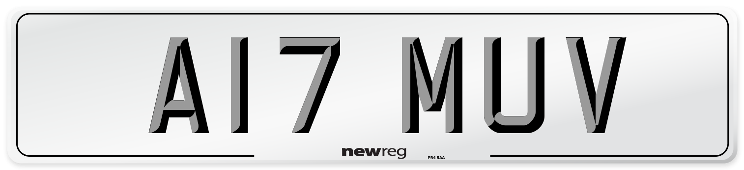 A17 MUV Number Plate from New Reg
